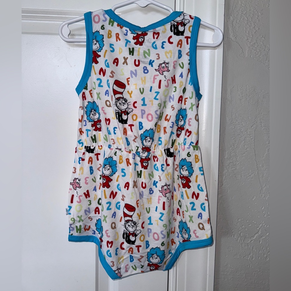 Dr Seuss Good Fun Varsity romper Posh Peanut alphabet kids Summer one piece 2T - Picture 6 of 14